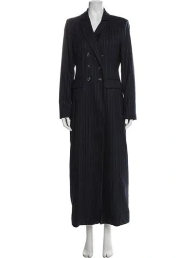 Pre-owned Favorite Daughter Striped Coat In Blue