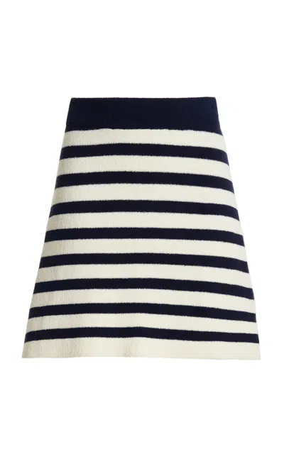 Favorite Daughter Knit Mini Skirt In Navy White