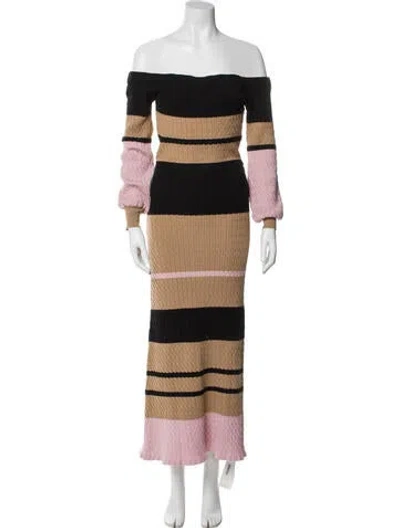 Pre-owned Favorite Daughter Striped Long Dress In Multi