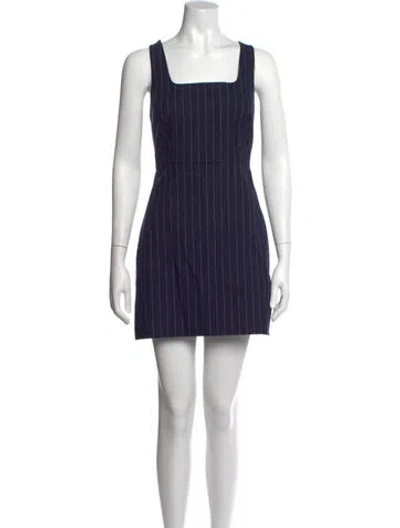 Pre-owned Favorite Daughter Striped Mini Dress In Blue