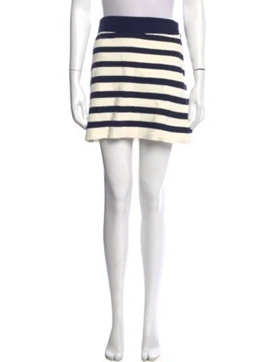 Pre-owned Favorite Daughter Striped Mini Skirt W/ Tags In Blue