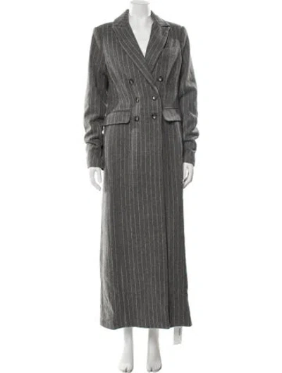 Pre-owned Favorite Daughter Striped Peacoat W/ Tags In Gray