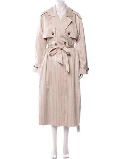 Pre-owned Favorite Daughter Striped Trench Coat W/ Tags In Neutral