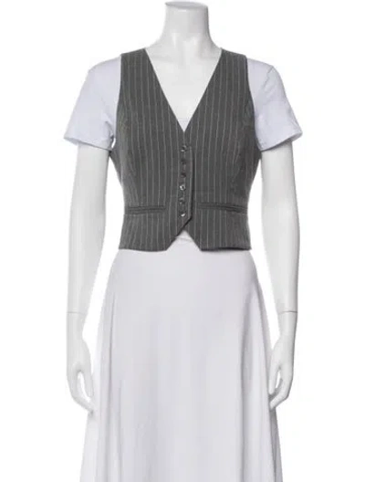 Pre-owned Favorite Daughter Striped Vest In Grey