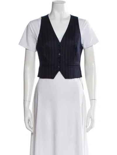 Pre-owned Favorite Daughter Striped Vest W/ Tags In Blue