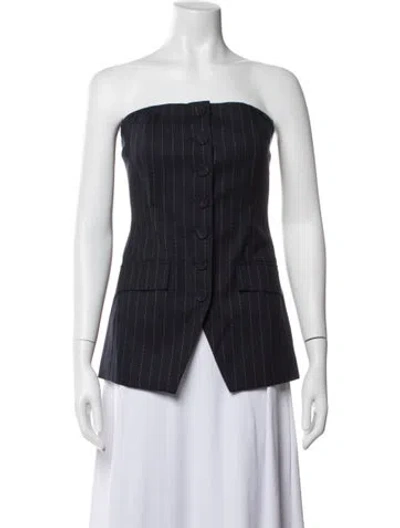 Pre-owned Favorite Daughter Striped Vest W/ Tags In Blue