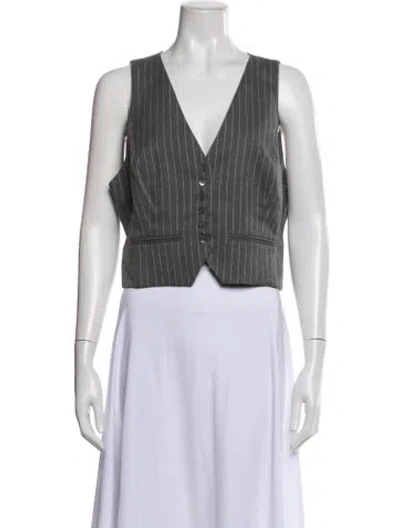 Pre-owned Favorite Daughter Striped Vest W/ Tags In Gray