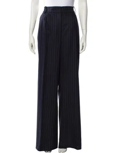 Pre-owned Favorite Daughter Striped Wide Leg Pants In Blue