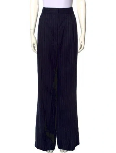 Pre-owned Favorite Daughter Striped Wide Leg Pants In Blue