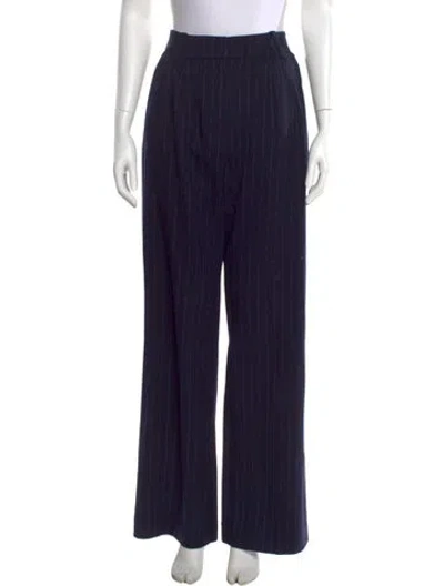 Pre-owned Favorite Daughter Striped Wide Leg Pants In Blue