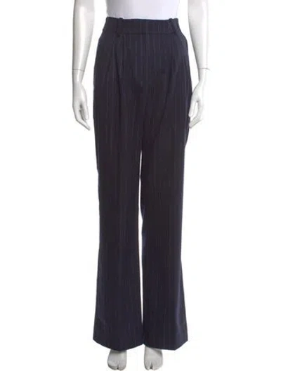Pre-owned Favorite Daughter Striped Wide Leg Pants In Blue