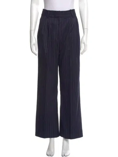 Pre-owned Favorite Daughter Striped Wide Leg Pants In Blue