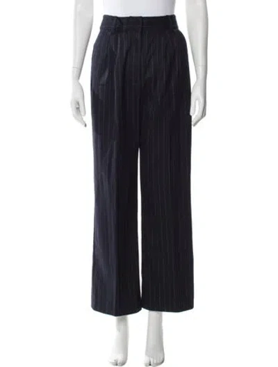 Pre-owned Favorite Daughter Striped Wide Leg Pants In Blue