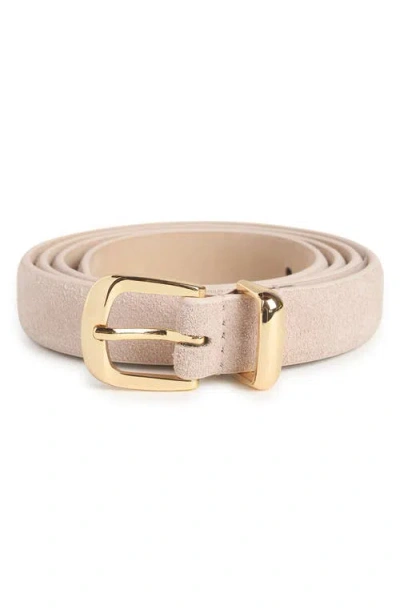 Favorite Daughter Suede Belt In Neutral