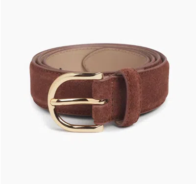 Favorite Daughter Suede Juni Belt In Tan/gold In Brown