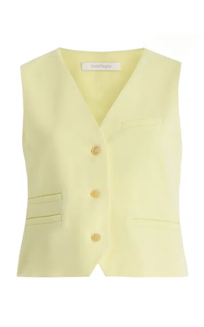Favorite Daughter Tailored Vest In Yellow