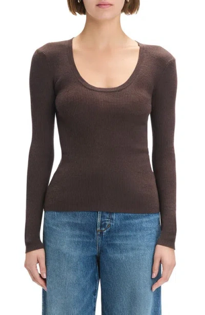 Favorite Daughter Take It Easy Wool Sweater In Brown