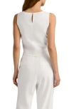 Favorite Daughter The Abby Linen Blend Square Neck Crop Shell