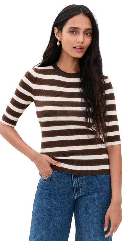 Favorite Daughter The Amelia Crew Neck Top Gst In Brown