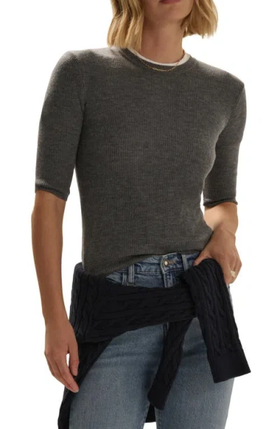 Favorite Daughter The Amelia Elbow Sleeve Wool Sweater In Gray