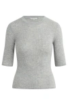 Favorite Daughter The Amelia Elbow Sleeve Wool Sweater In Heather Grey
