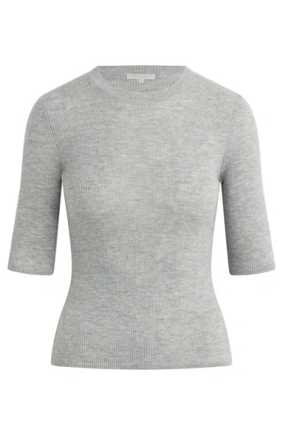 Favorite Daughter The Amelia Elbow Sleeve Wool Sweater In Heather Grey