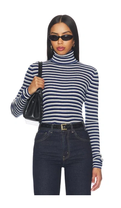 Favorite Daughter The Amelia Long Sleeve Top In Blue