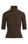 Favorite Daughter The Amelia Merino Wool Turtleneck Top In Brown