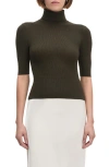 Favorite Daughter The Amelia Merino Wool Turtleneck Top In Green
