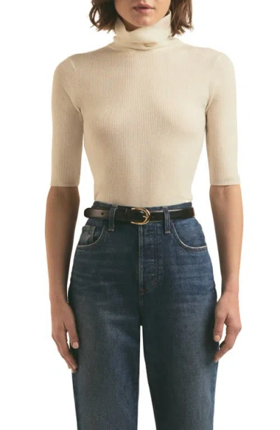 Favorite Daughter The Amelia Merino Wool Turtleneck Top In Ivory