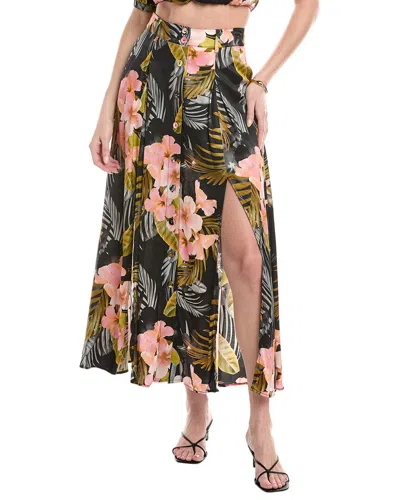 Favorite Daughter The Anywhere With You Silk-blend Skirt In Green