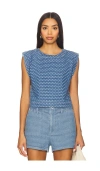 Favorite Daughter Arlo Sleeveless Top In Berlin In Blue