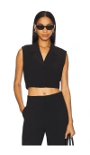 Favorite Daughter The Audrey Crop Vest In 黑色