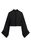 Favorite Daughter The Belle Of The Ball Sheer Button-up Shirt In Black
