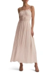 Favorite Daughter The Best Dressed Guest Pleated Maxi Dress In Neutral