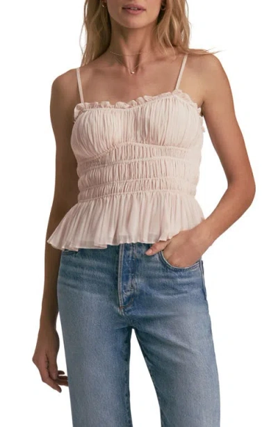 Favorite Daughter The Best Dressed Guest Shirred Camisole In White