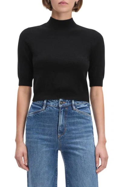 Favorite Daughter The Bonnie Mock Neck Cashmere Sweater In Black