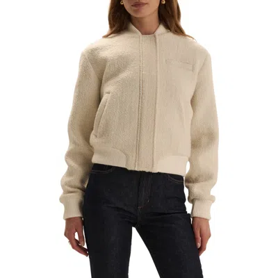 Favorite Daughter The Bouclé Studio Bomber Jacket In Neutral