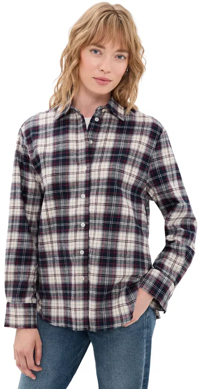 Favorite Daughter The Boyfriend Shirt Midnight Cream Pla
