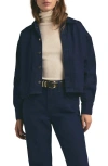 Favorite Daughter The Brady Crop Denim Shirt In Stout