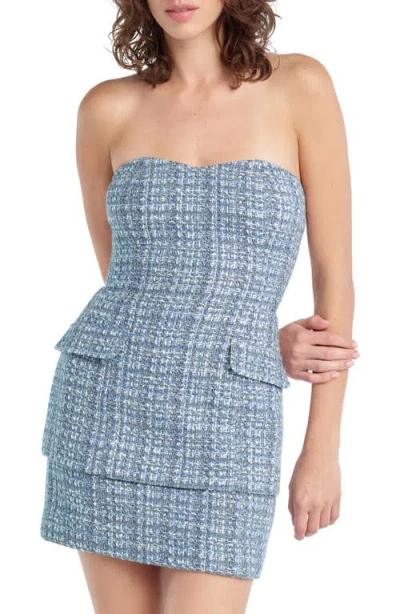 Favorite Daughter The Brooke Tweed Bustier In Blue