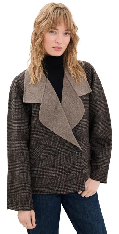 Favorite Daughter The Cameron Coat Ganache Houndstooth In Brown
