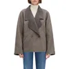 Favorite Daughter The Cameron Houndstooth Wool Blend Coat In Gray