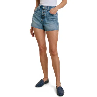 Favorite Daughter The Caroline High Waist Cutoff Denim Shorts In Blue