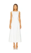 Favorite Daughter The Catherine Sleeveless Flare Maxi Dress In 亮白