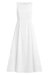 Favorite Daughter The Catherine Sleeveless Flare Maxi Dress In Bright White