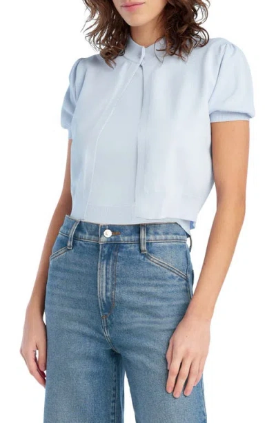 Favorite Daughter The Cecila Short Sleeve Cardigan In Blue