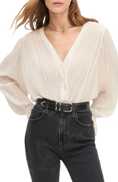 Favorite Daughter The Change Me Plissè Bodysuit In White