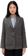 Favorite Daughter The Cheshire Coat Grey Twill In Gray