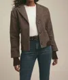Favorite Daughter The City Bomber Jacket In Chocolate Herring In Multi